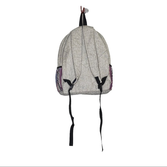 Himalayan Nepalese Hemp embroidered backpack laptop bag festival chic - Picture 4 of 4